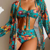 Luisa – bikini s cvjetnim uzorkom i maramom