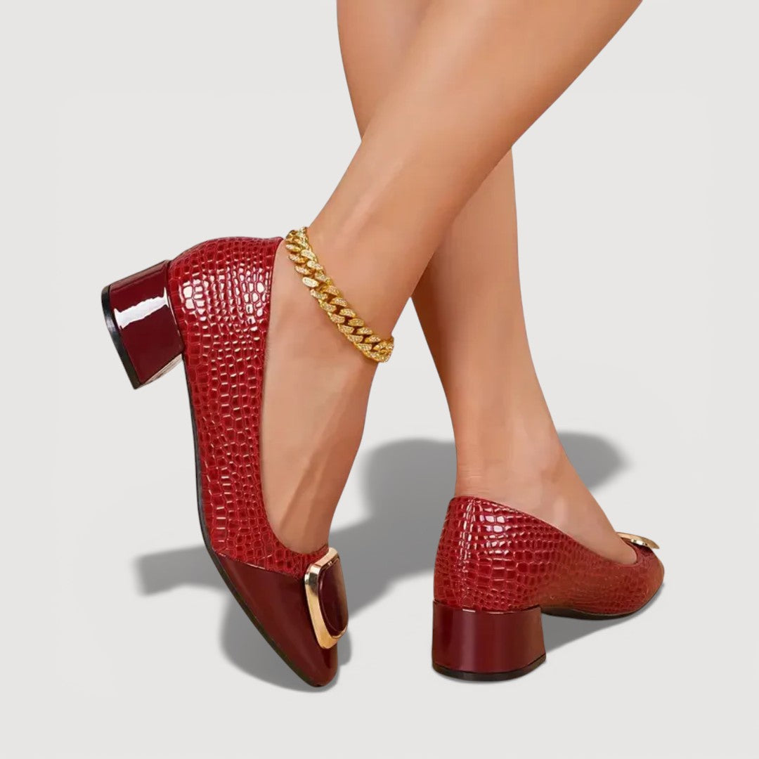 Livana – Croco Cipele S Blok Petom