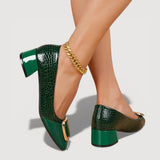 Livana – Croco Cipele S Blok Petom