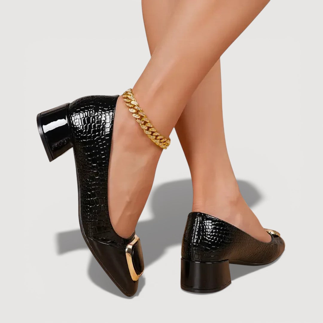 Livana – Croco Cipele S Blok Petom