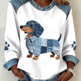 Anca – Patchwork Pulover s Psićem