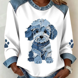 Anca – Patchwork Pulover s Psićem