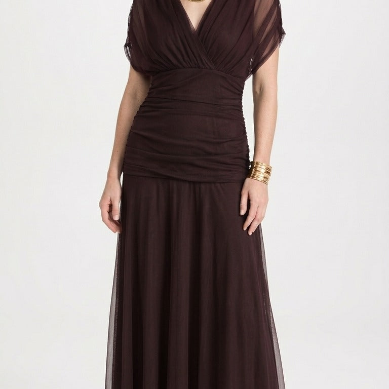 Lara | Elegantna Maxi Haljina za Svečane Prilike s V-izrezom