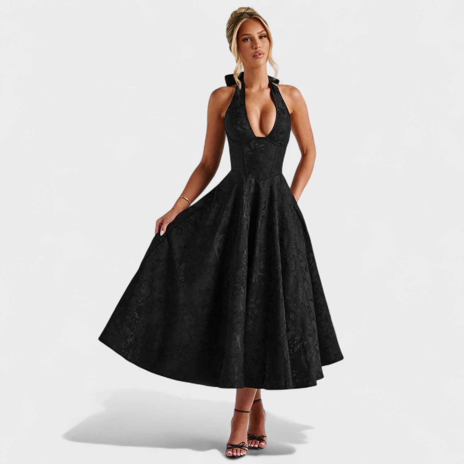 Julieta – Midi haljina s halter izrezom